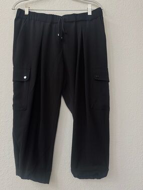 Haute Hippie matte jersey knit cropped pant with cargo pockets